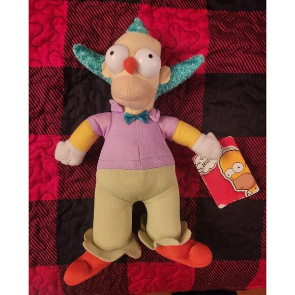 The Simpsons Krusty The Clown Plush NWT - Picture 1 of 2